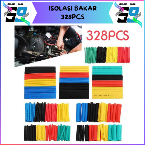 Selongsong Bakar? Isolasi Bakar Heat Shrink Kabel Bakar 328 Pcs Isolasi Sambungan Kabel Selang Bakar