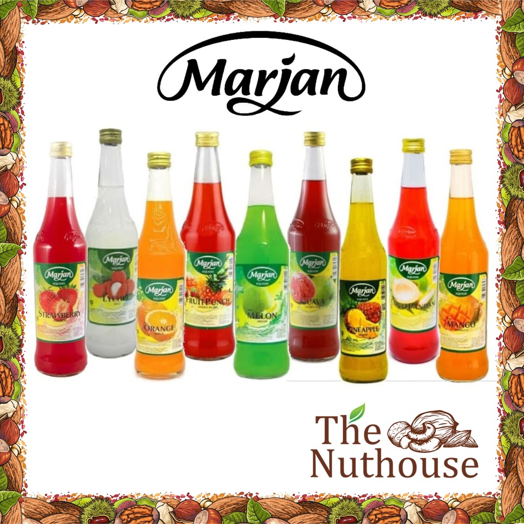 

MARJAN SQUASH Syrup Cocopandan / Strawberry / Orange / Melon / Jabu Biji / Mango / Sirsak 450ml [HALAL]
