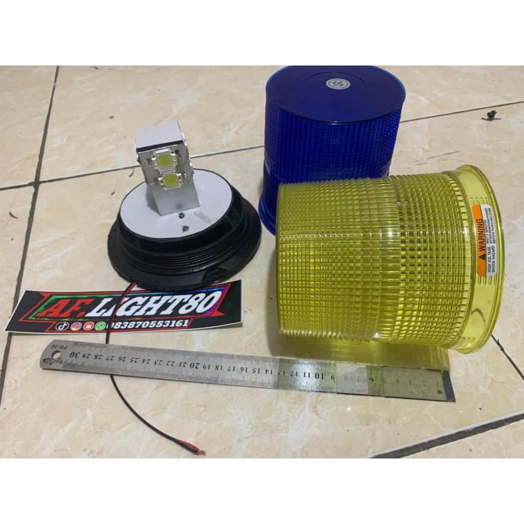 Lampu Rotary/Rotari , Lampu Blitz Truk 12/24 volt Rakitan Cover Seri H / Xenon
