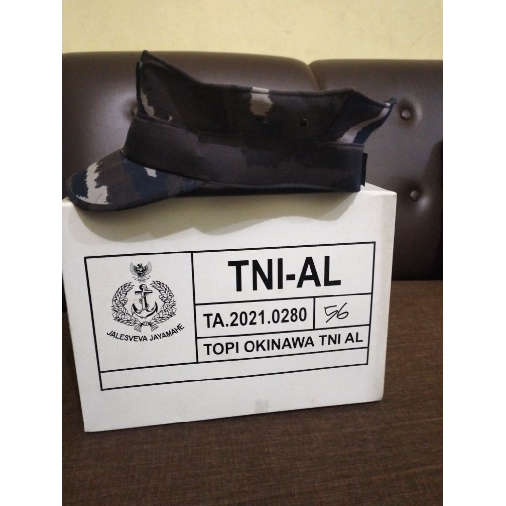 Topi pet Okinawa TNI AL/ layar original jatah
