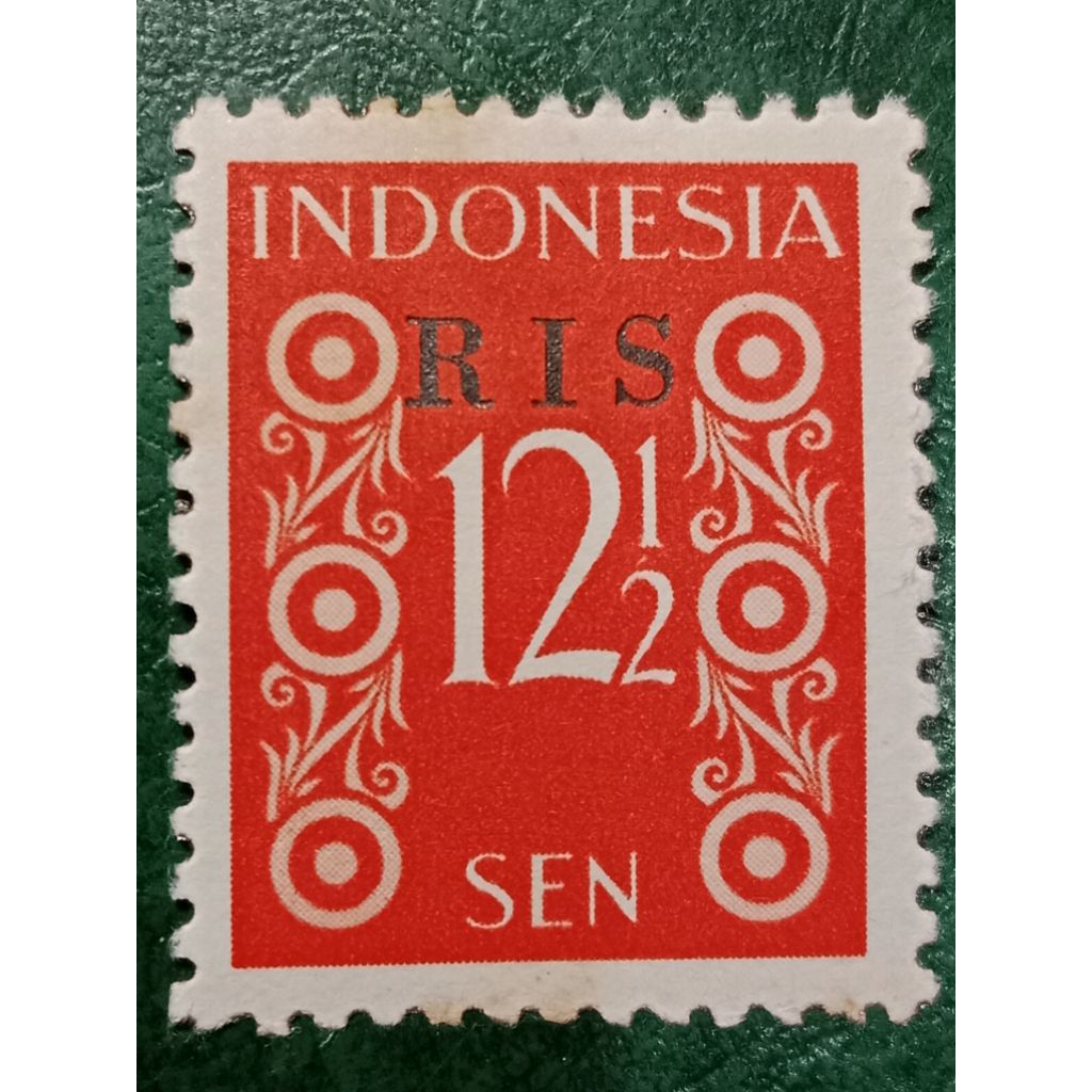 

Prangko Indonesia Klasik koleksi kuno 12½ Sen CT RIS Tahun 1950 UN USED