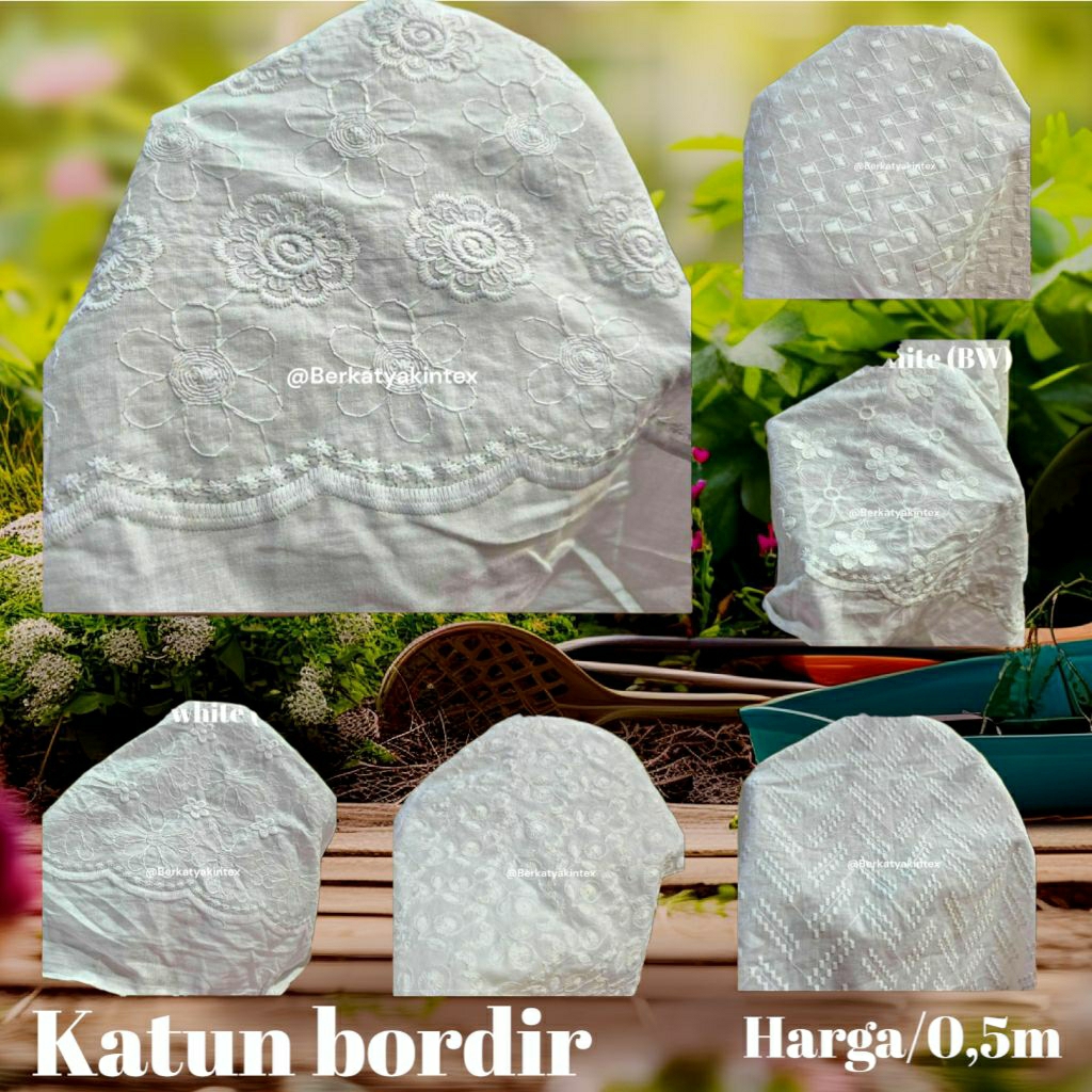 KAIN BORDIR - KAIN KATUN BORDIR - KAIN MUKENA - KAIN KATBOL