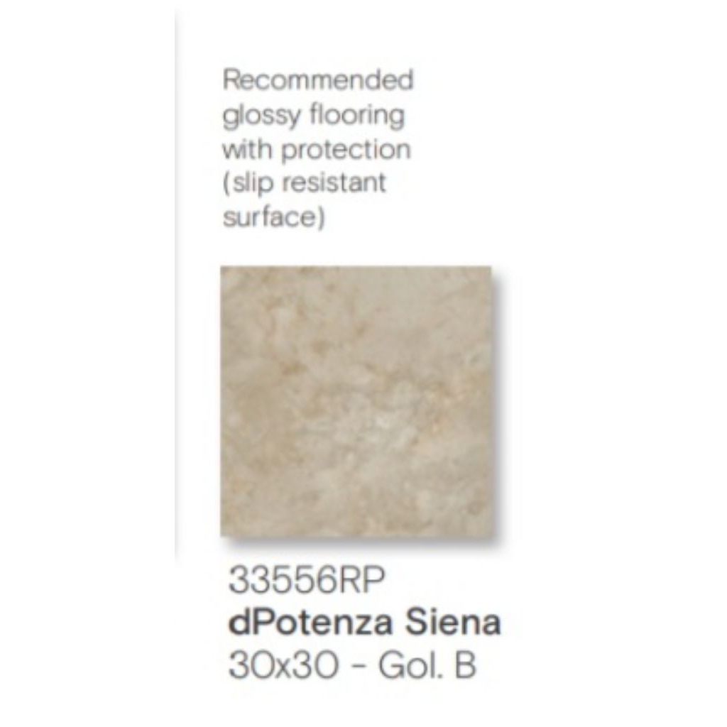 KERAMIK MERK ROMAN TIPE dPOTENZA SIENA UKURAN 30X30 RECTIFIED CUTTING UNTUK LANTAI ATAU DINDING