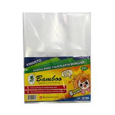 

BAMBOO - SAMPUL / SAMPUL BUKU PLASTIK KWARTO SEBUNGKUS ISI 20 LEMBAR