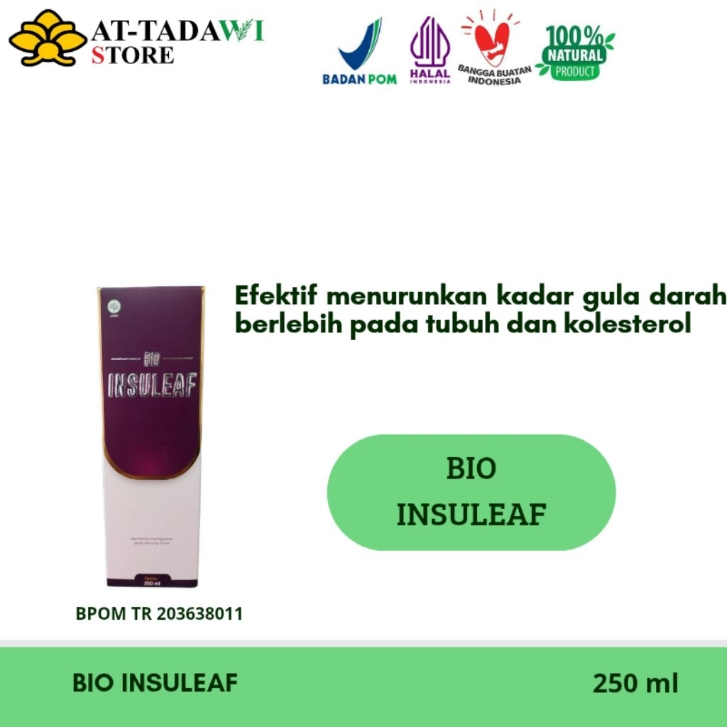 

BIO INSULEAF - minuman obat herbal untuk menurunkan kadar gula darah tinggi, kolesterol dan meringankan gejala diabetes - 250 ml