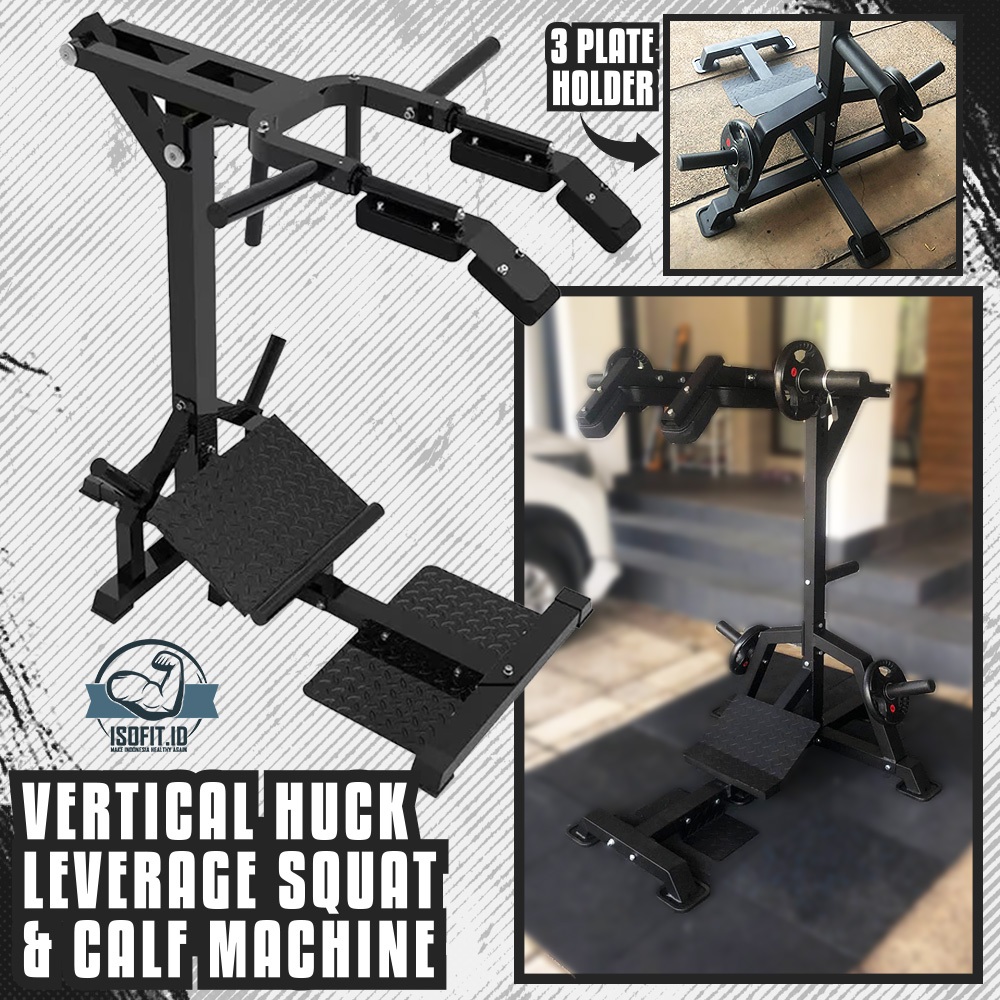 Isofit Vertical Huck Leverage Squat & Calf Machine / Alat Squat Multifungsi SD-5120HK