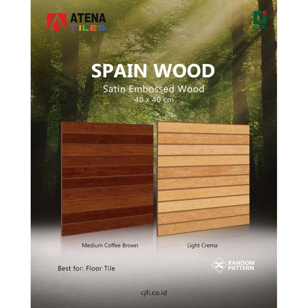 KERAMIK LANTAI | SPAIN WOOD SERIES | SATIN | KERAMIK MOTIF KAYU