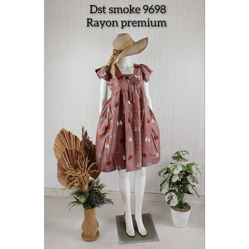 daster smoke karet belakang rayon