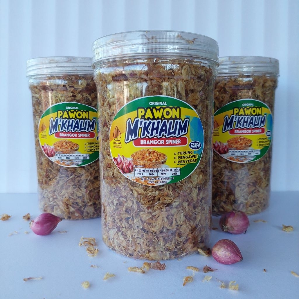 

[100% ASLI] BAWANG MERAH GORENG TANPA CAMPURAN TEPUNG – KEMASAN TOPLES netto 210g