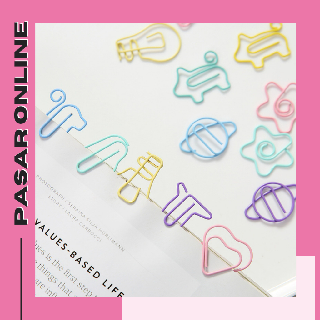

HL0573 Penjepit Klip Kertas Paper Clip Push Pin Set 10pcs Free Pouch Y1706