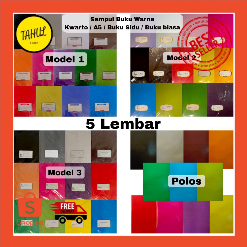 

5 Lembar !!! Sampul Buku Warna Kwarto Variasi lengkap model 1 model 2 model 3 Polos Kwarto / Sampul buku Warna warni Sampul buku warna kwarto / Ukuran buku biasa / buku A5 ukuran sampul / sampul berwarna / sampul buku polos / sampul polos Mar Mar