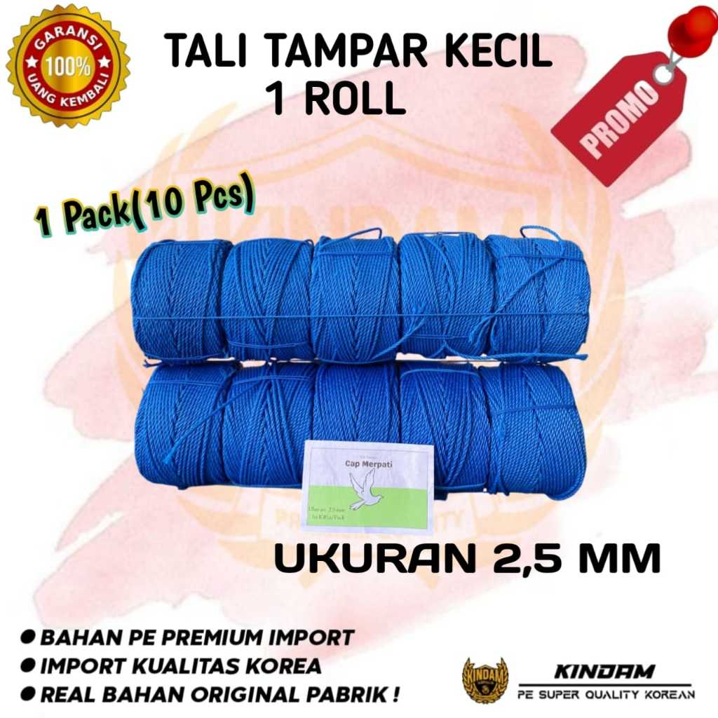 

TALI TAMPAR KECIL 2,5 MM KUAT DAN BERKUALITAS