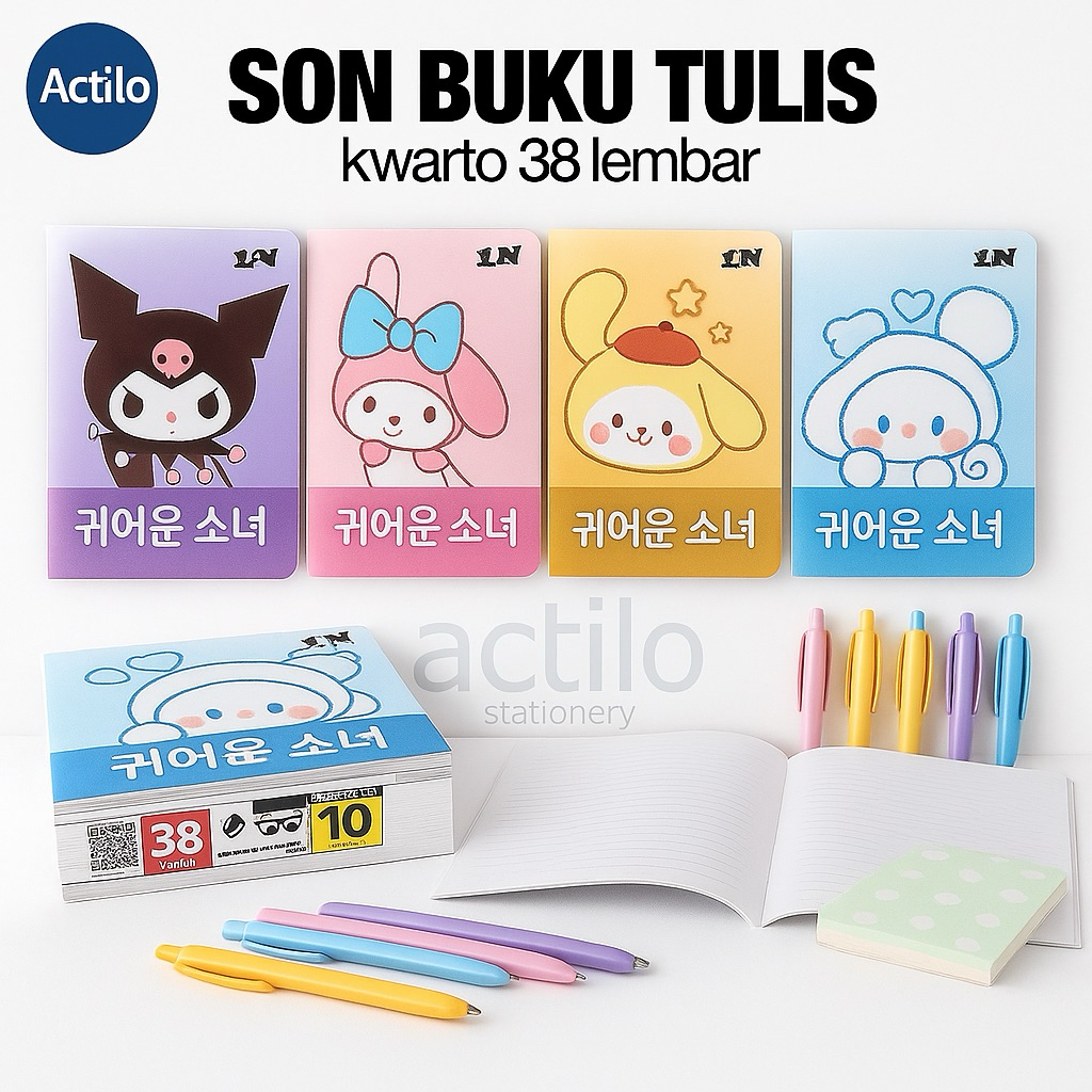 

Buku Tulis SON Kwarto All Series 38 Lembar (1 PACK) - SON Buku Tulis Kwarto 38 Lembar