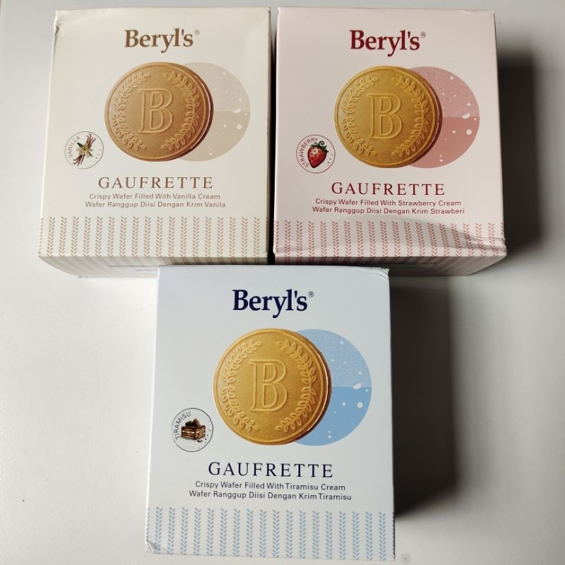 

Cokelat Beryls [ EXP 2027 PO] Pre Order Beryl's New Launch Gaufrette Crispy Wafer Filled With Tiramisu Cream, Strawberry Cream, Vanilla Cream 60g, Almond Coated With Gula Melaka Milk Chocolate 70g, cokelat beril Malaysia Singapore Coklat Import Ready BGS