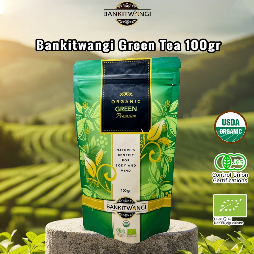 

Bankitwangi Organic Green Tea Pouch 100gr - Teh Hijau Organik Kemasan Pouch