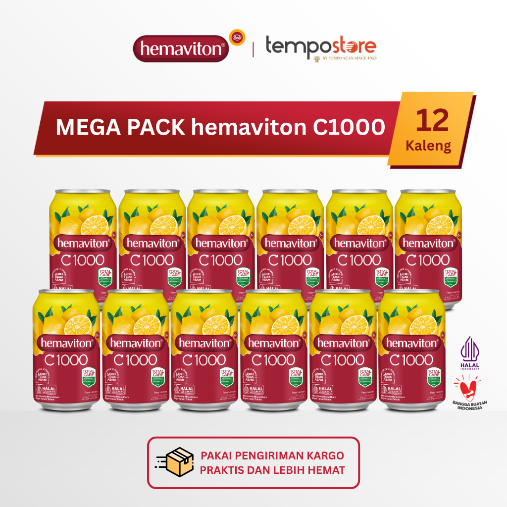 

Mega Pack Hemaviton C1000 Lemon 330ml isi 12