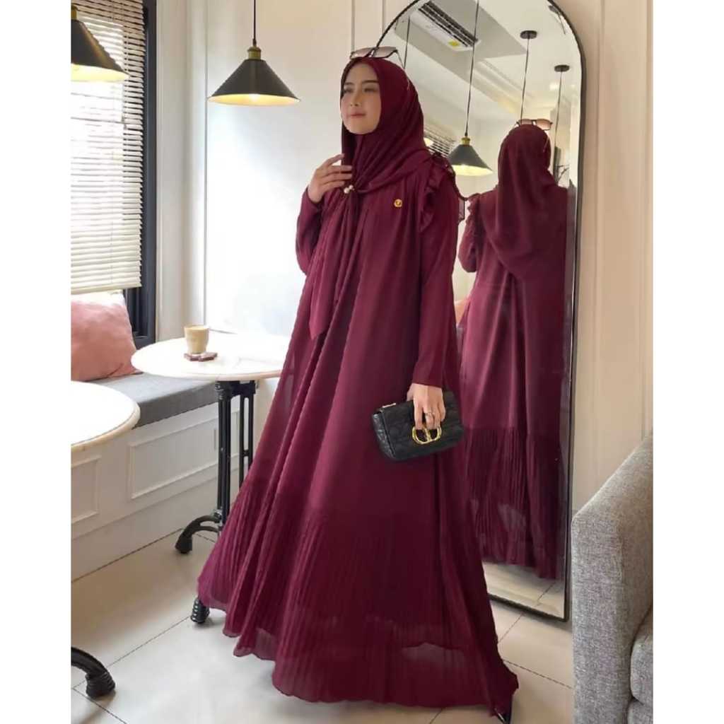 COD GAMIS TERBARU GAMIS WANITA MUSLIM SET HIJAB GRESS MUSLIM KEKINIAN