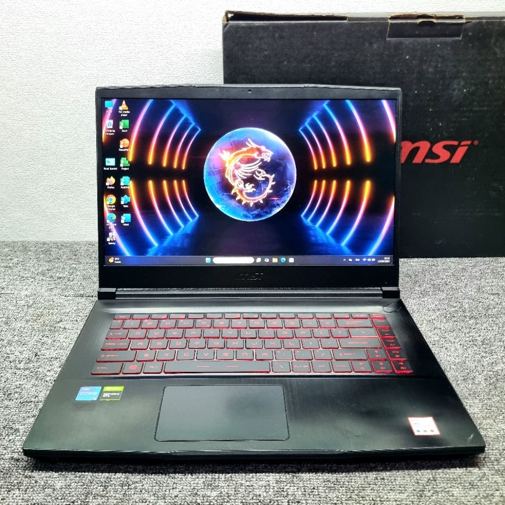 LAPTOP GAMING MSI THIN GF63 11SC INTEL CORE I5 GEN 11 NVIDIA GTX1650 4 GB SECOND