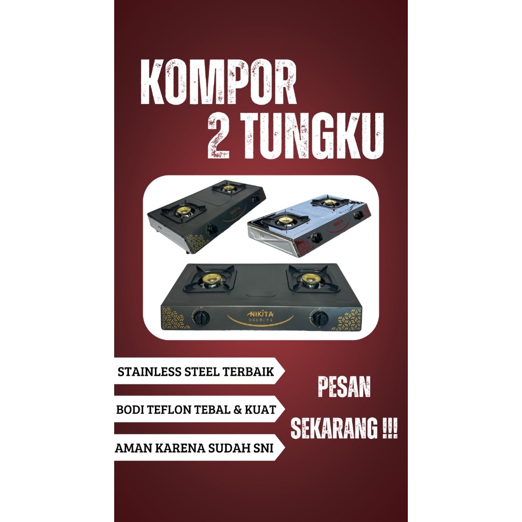 KOMPOR NIKITA 2 TUNGKU | KOMPOR MURAH NIKITA 2 TUNGKU