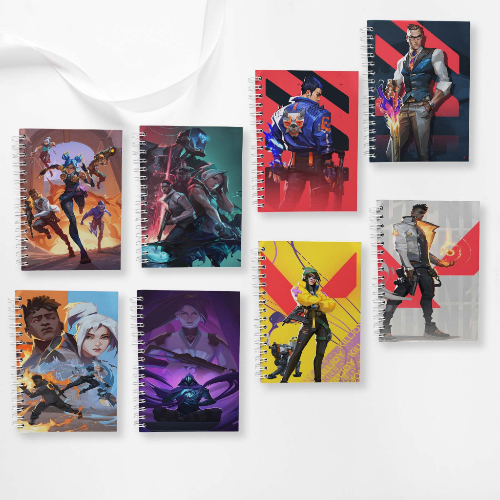 

Note Book Spiral Large (10 cm X 14 cm) Edisi Valorant / Notebook A6 Custom / Seminar Kit Surabaya