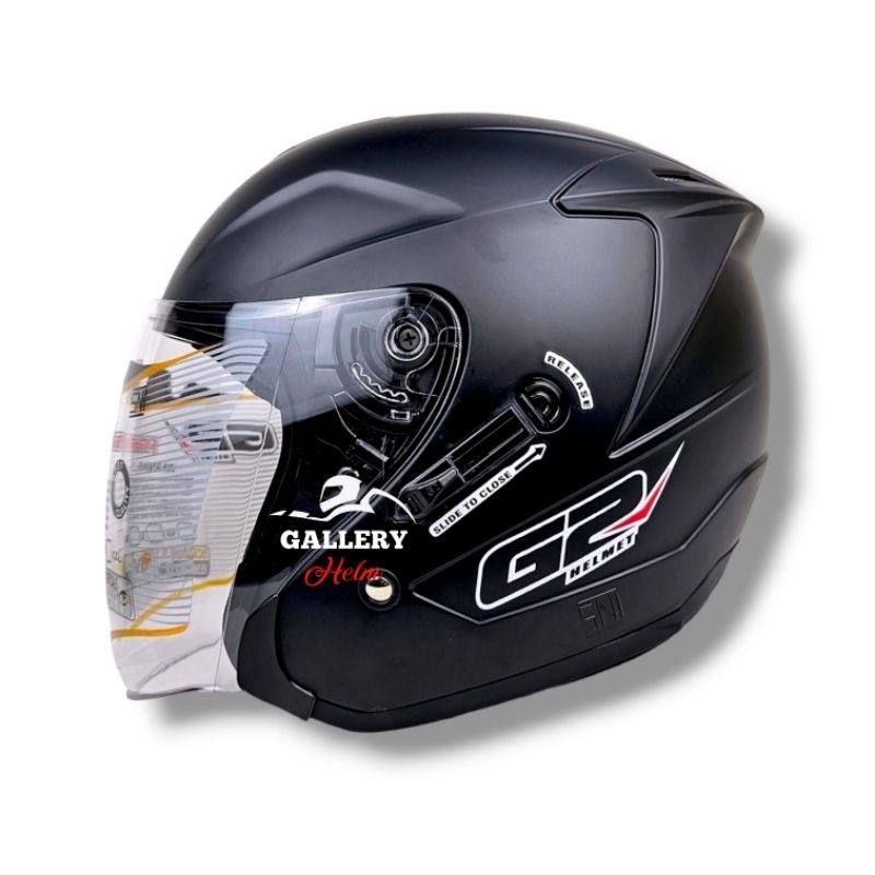 HELM G2 OPTIMAX HITAM DOFF | HELM HALF FACE | MODEL INK DYNAMIC
