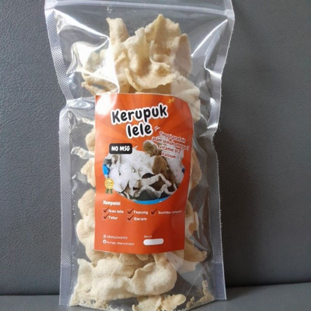 

Cod/kerupuk daging lele asli/mengandung vit B12,omega ,kalsium/sehat alami/50gr