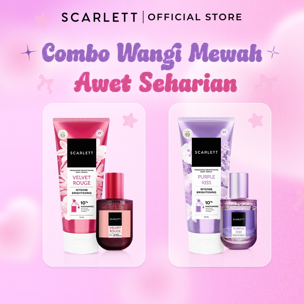 【NEW LAUNCH】BUNDLING Scarlett Fragrance Brightening Body Serum 170ml & Scarlett Whitening Extrait De
