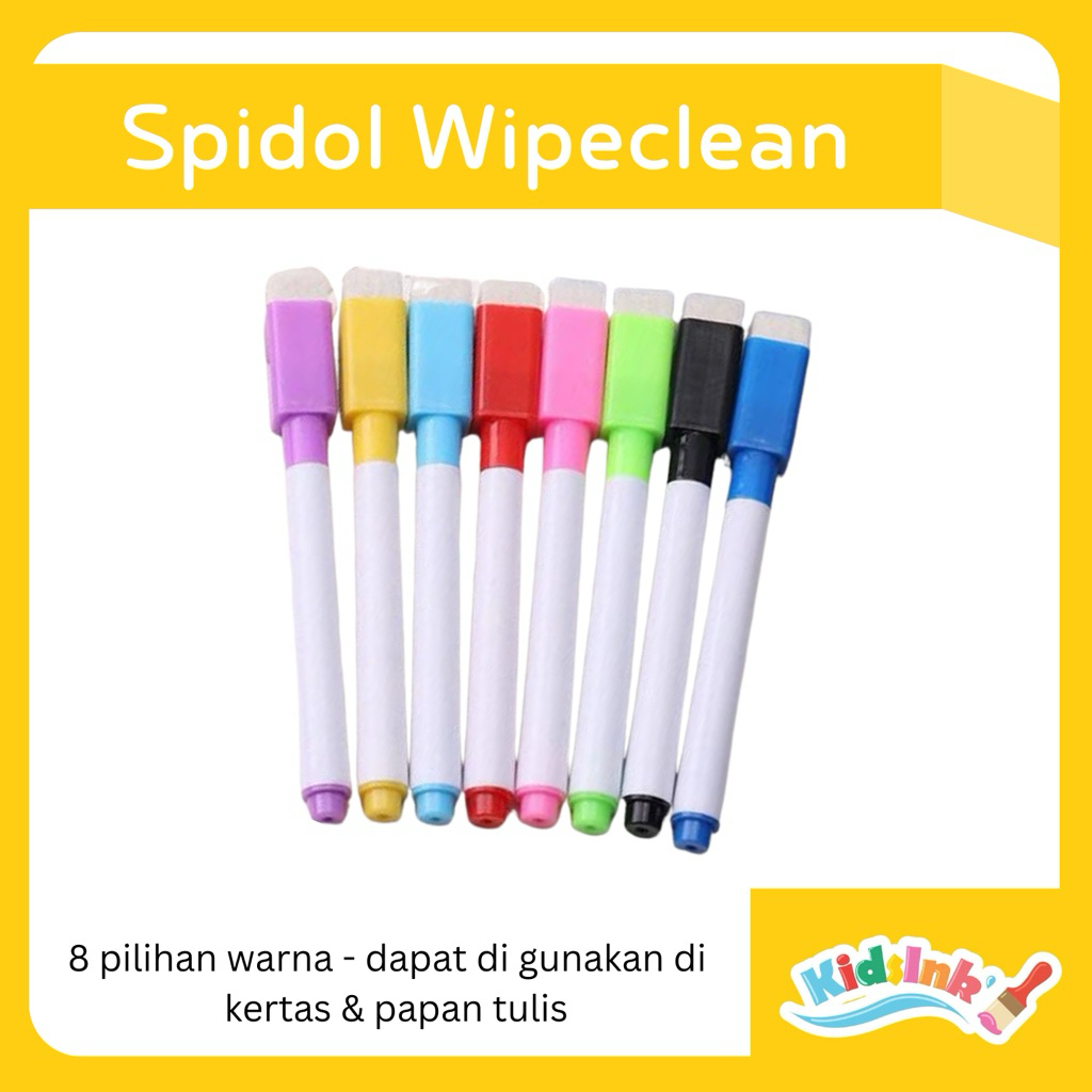 

SPIDOL PAPAN TULIS Wipe Clean Bisa Hapus/ Spidol Warna Warni Spidol Magnet Penghapus / Spidol Hitam