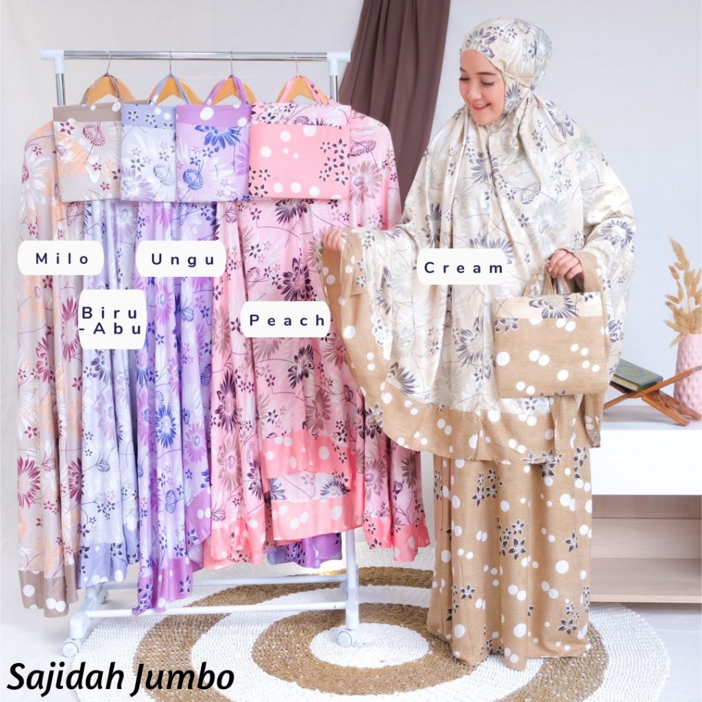 MUKENA SAJIDAH | mukena couple murah ibu dan anak tersedia 5 variasi ukuran I mukena travel bahan ra