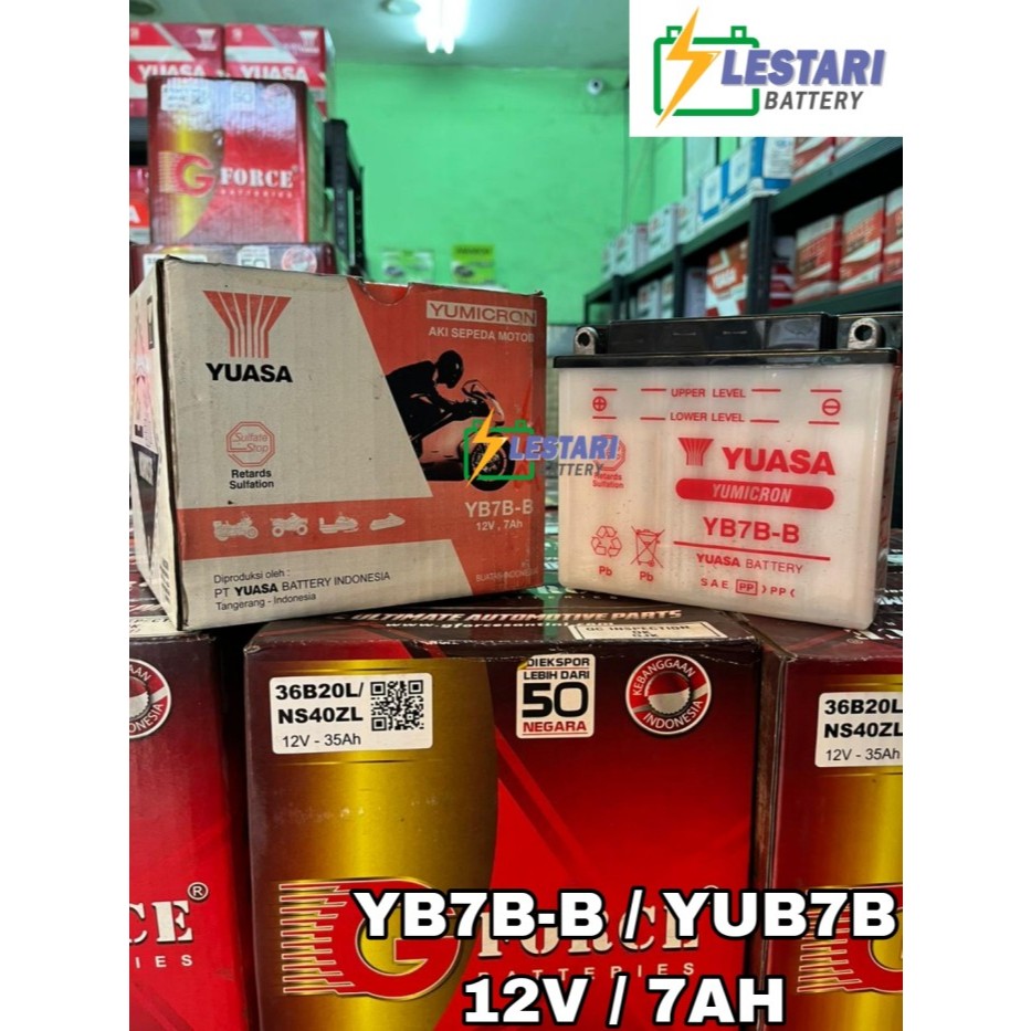 Aki Basah Motor YUASA YB7B-B
