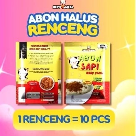 

Abon Halus Hepi Meal 1 Renceng 10gr Cocok untuk bayi 6+ MPASi Kemasan Sachet