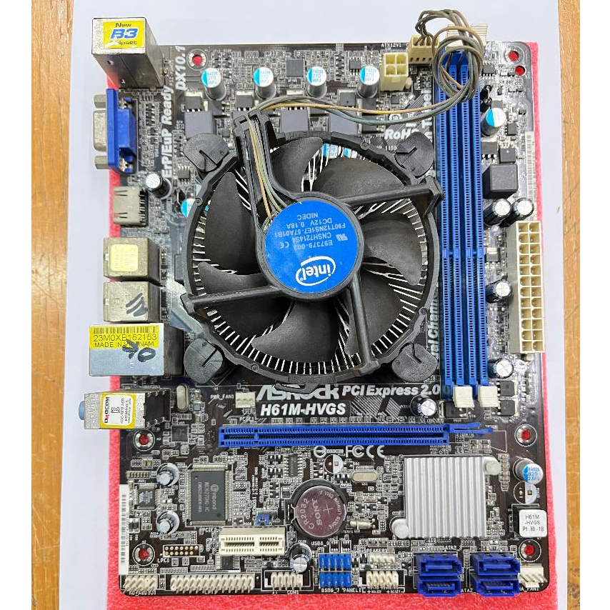 Paket Motherboard H61 ASROCK+Proc i3 3220+Fan Second