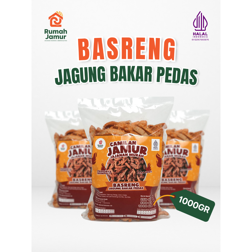 

Camilan JAGUNG Bakar Pedas 250GR 500GR 1000GR