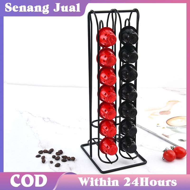 Rak Besi Pajangan / Rak Kopi Minimalis / Nespresso Tower Capsule Holder