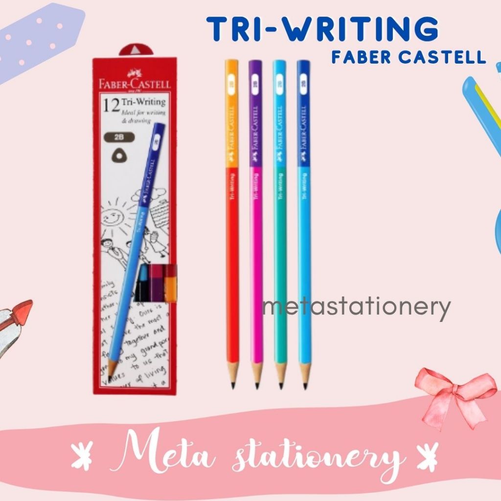 

Pensil Faber castell Tri-writing 2B Graphite Pencil