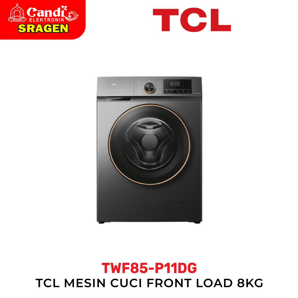 TCL Mesin Cuci Front Loading EBS Steam Wash Quick Wash Smart DD Inverter - TWF85-P11DG