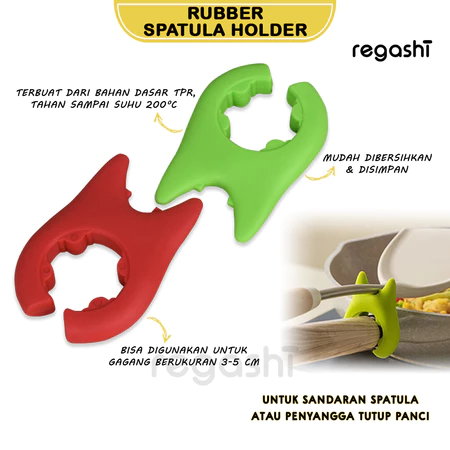 

Rubber Spatula Holder | Tempat Spatula | Sandaran Spatula Gagang Panci | Capitan Gagang Panci | Penahan Tutup Panci / CHASOE