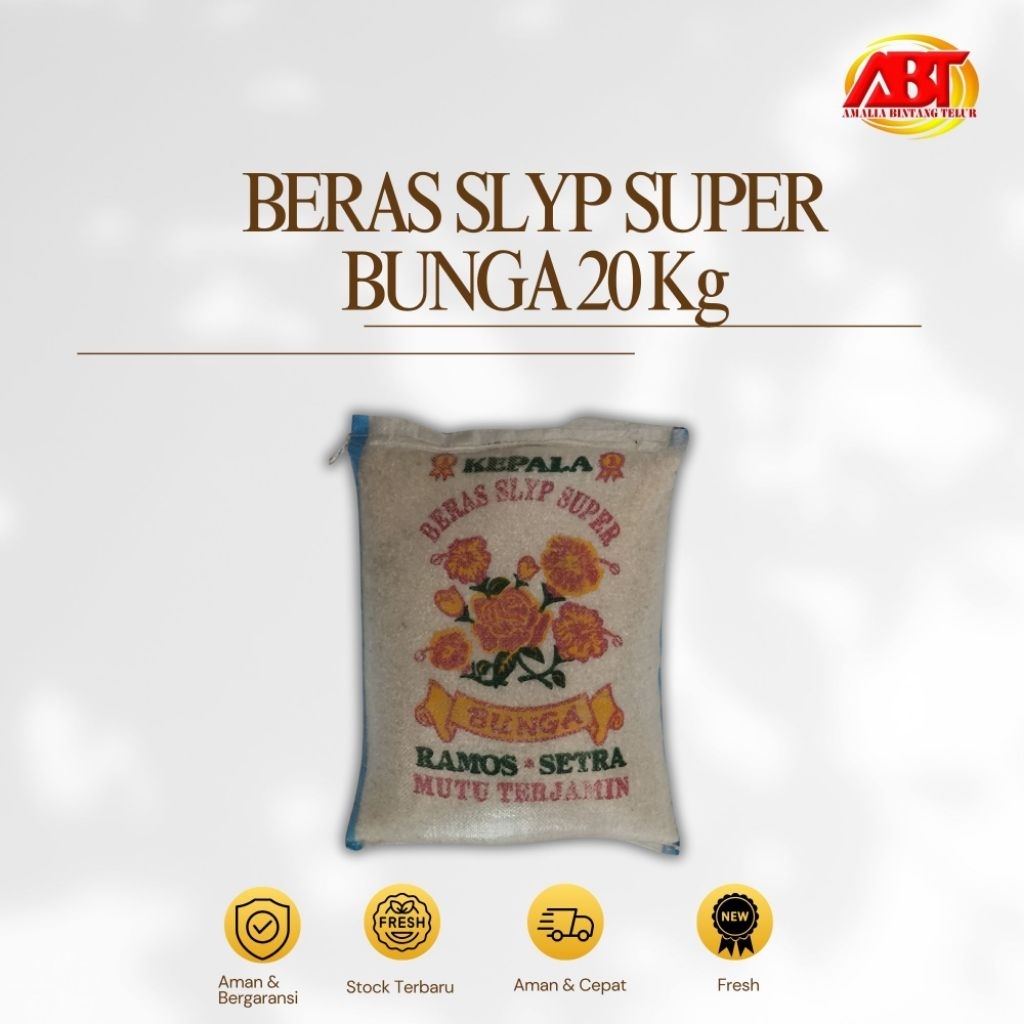 

ABT - Beras Pulen Cap Bunga 20kg Enak,Bersih dan Putih (FRESH-AMAN-BERGARANSI)