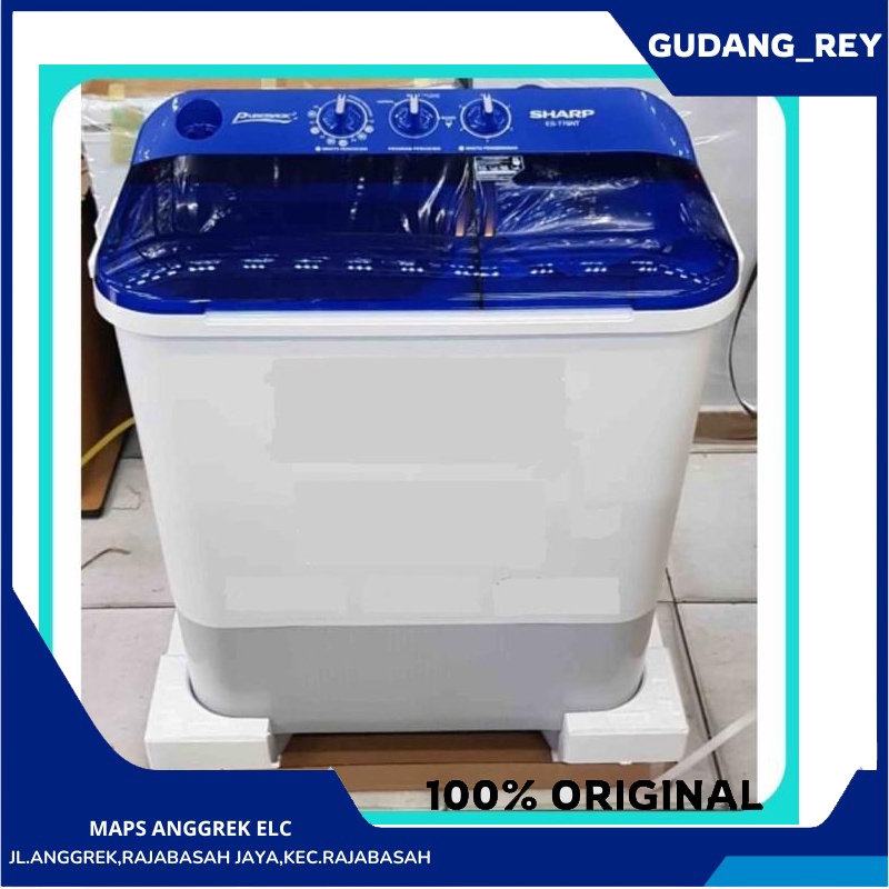 Mesin Cuci Sharp 7KG / 7 kg EST - 75NT - BL/PK (Biru /Pink)