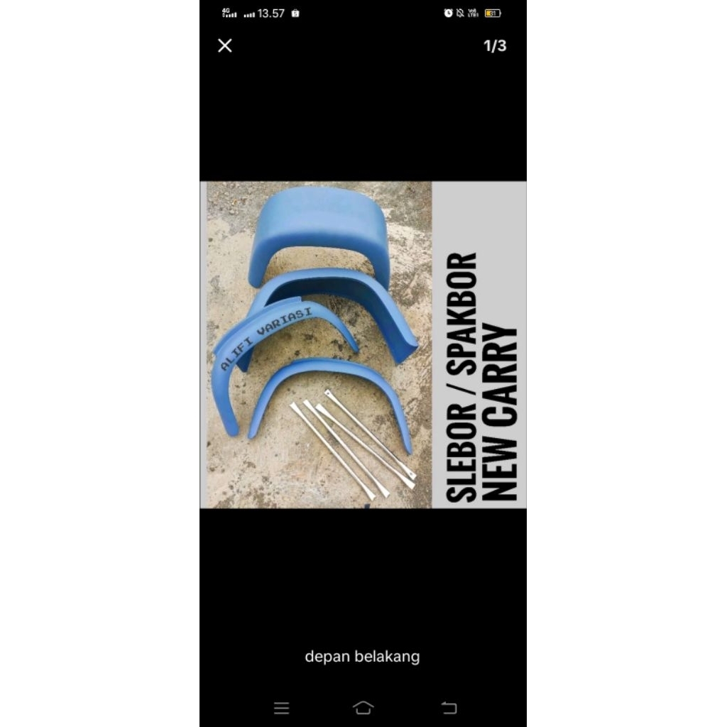 Fullset spakbor slebor depan belakang new carry