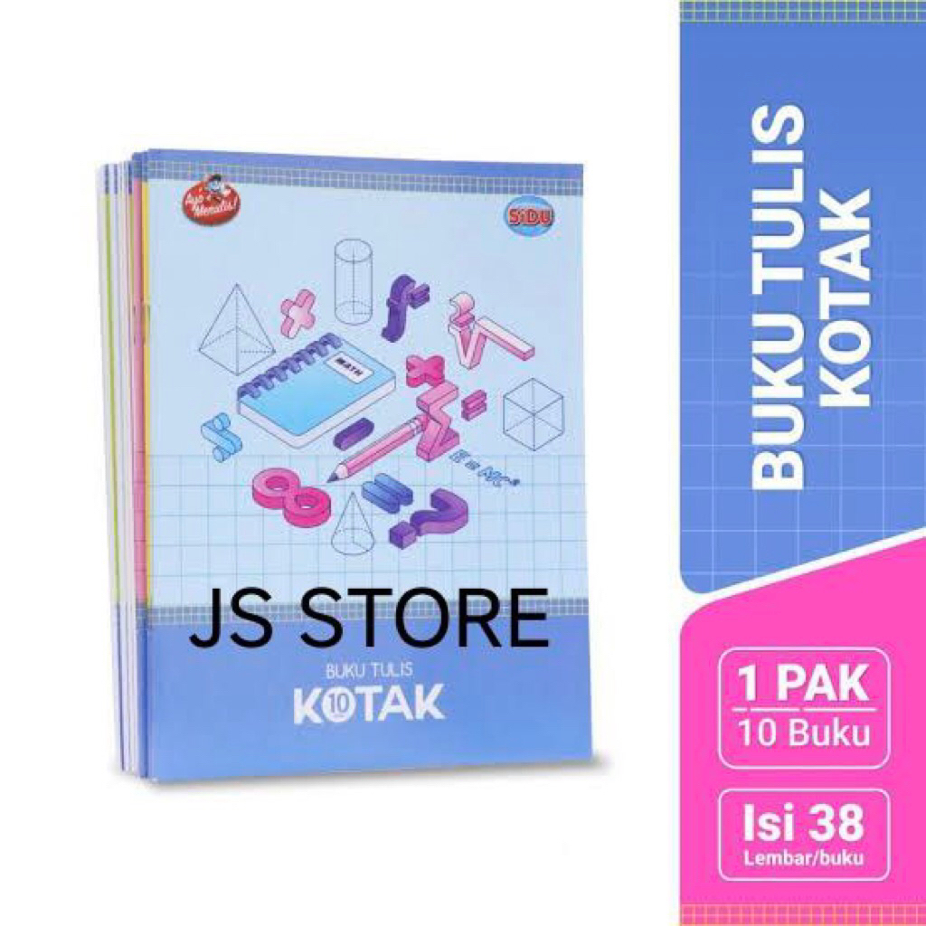 

(10 Buku ) Buku Kotak 10mm / 1 cm SIDU 38 Lembar