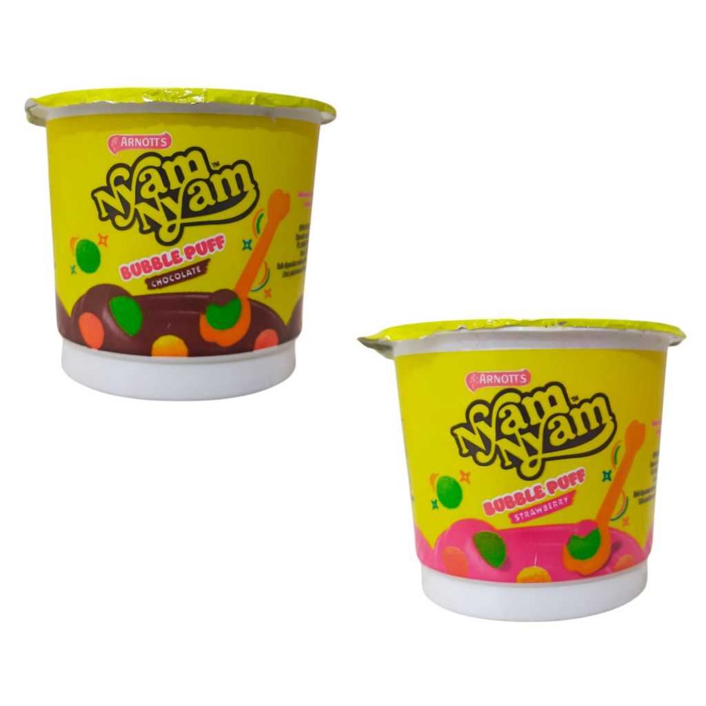 

Nyam-Nyam Bubble Puff 18g Rasa Chocolate dan Rasa Strawberry/ Camilan / Makanan Ringan