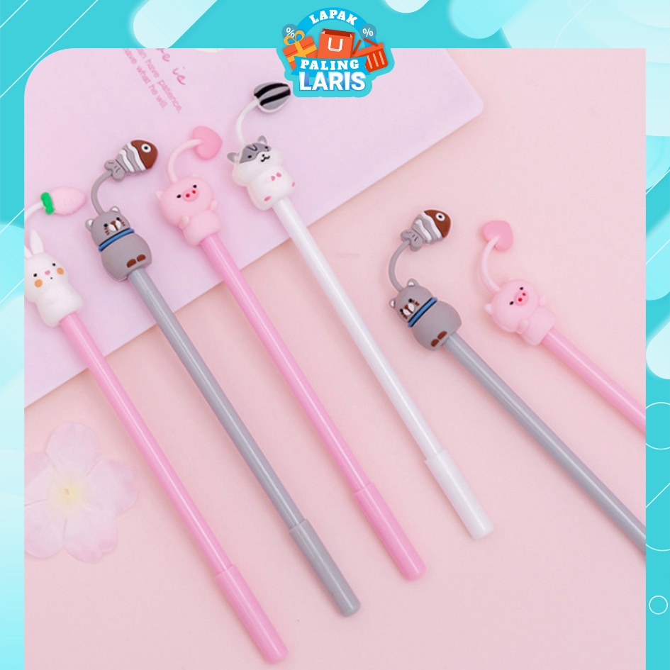 

LPL Pena Gel Karakter Binatang Pen Hewat Lucu Pulpen Gel Kualitas