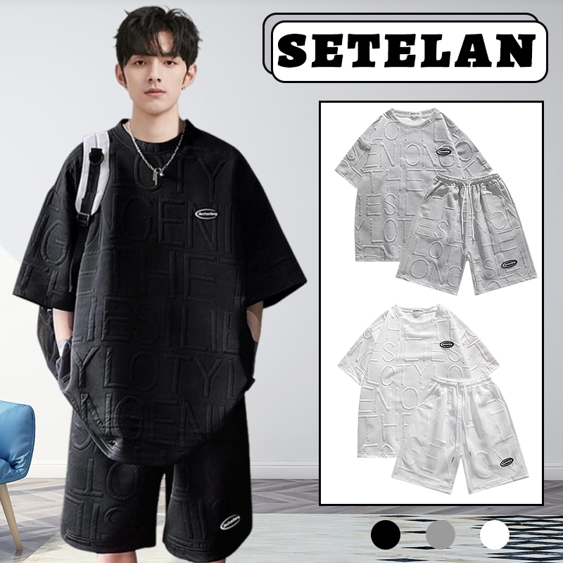 Setelan pria baju pria baju pria korean style setelan pria satu set baju setelan pria baju oversize 