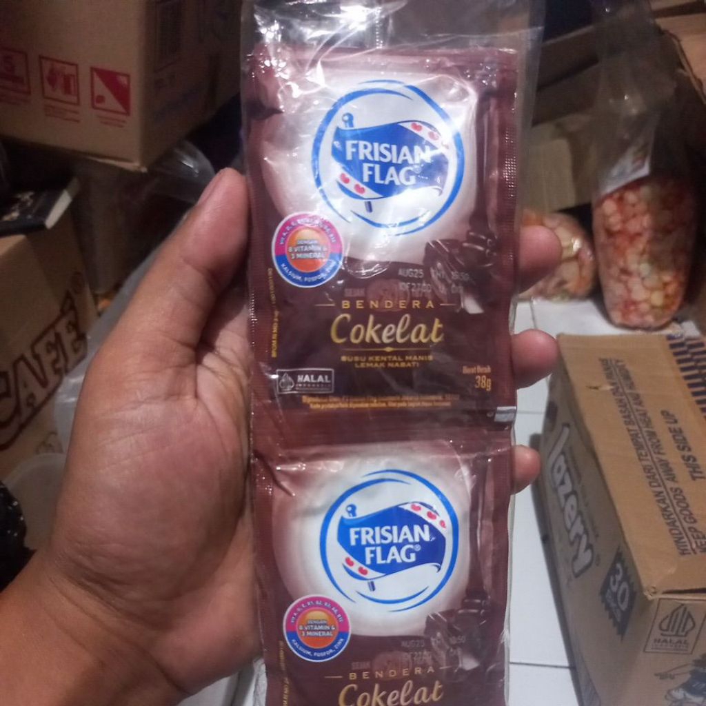 

bendera saset coklat 1pak isi 6 pcs