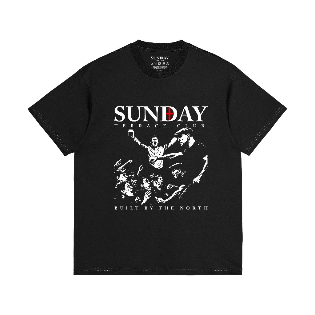 Sunday Terrace - Crowd - Kaos Pria Lengan Pendek Black Tshirt 24s