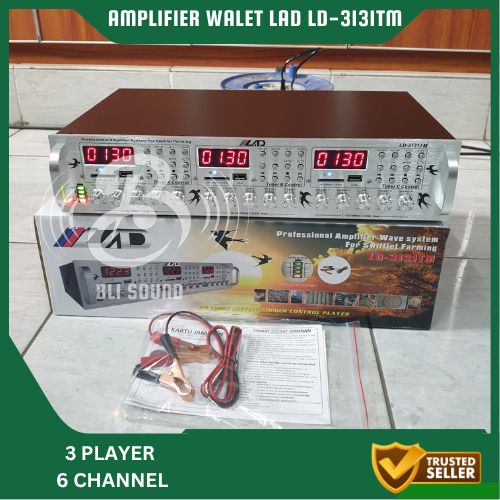 AMPLIFIER WALET LAD LD-3131TM 3 PLAYER 6 CHANNEL AMPLI WALET HIGH DISPLAY LED ORI GARANSI