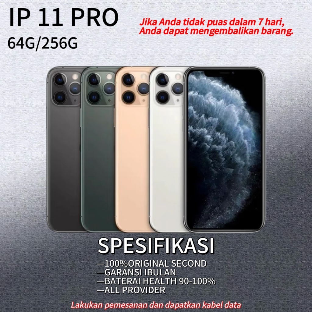 PROMO iphone 11pro SECOND original 100% 64GB 256GB  kondisi mulus like new fullset iphone bekas