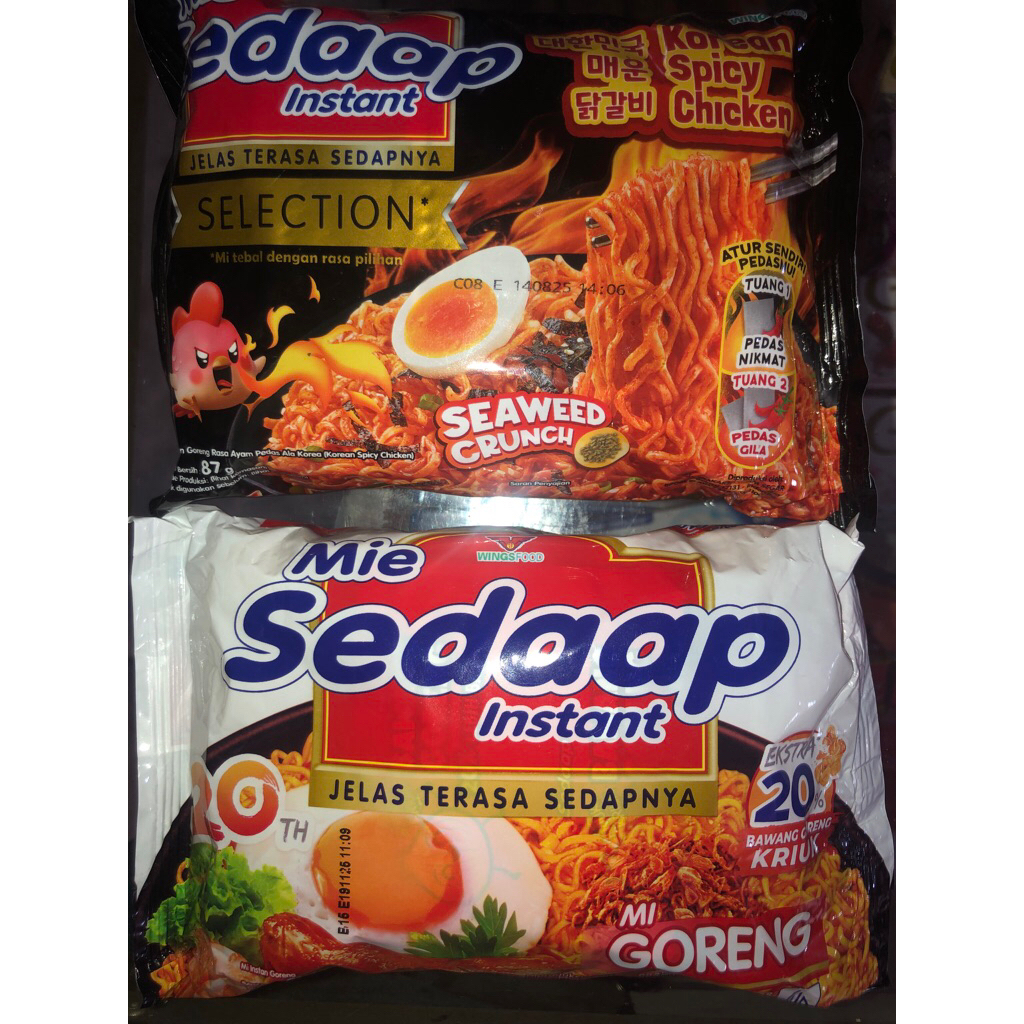 

Mie Sedaap Instant Goreng Original & Korean Hot Spicy