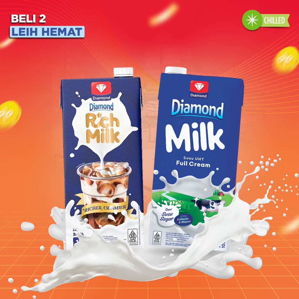 

PAKET SUSU UHT 1 LT FULL CREAM DAN RICH MILK